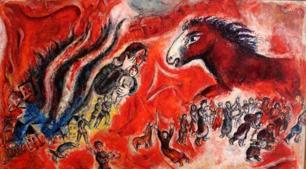Le Cheval roux (la guerre), Marc Chagall